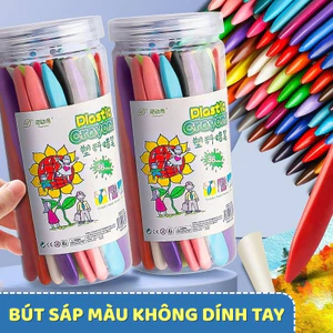 Màu sáp dầu bút an toàn cho bé - Bút sáp màu 12/24/36 màu nổi bật với công nghệ không dính tay và bám màu tốt