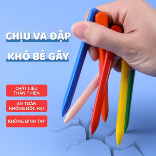 Màu sáp dầu bút an toàn cho bé - Bút sáp màu 12/24/36  màu nổi bật với công nghệ không dính tay và bám màu tốt