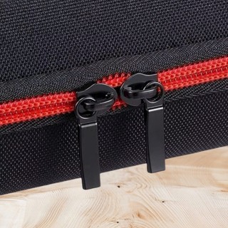 Hộp Đựng Micro 4 Ngăn Cao Cấp – Chống Nước, Chống Ẩm, Vải EVA Bền Đẹp – Có Quai Xách & 2 Khoá Kéo