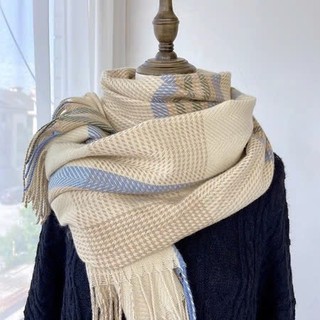 Khăn Choàng Cổ Thời Trang MCO K10 Siêu Mềm Mượt. Họa Tiết Kẻ Sọc Cổ Điển Sang Trọng - Chất Dày, Ấm