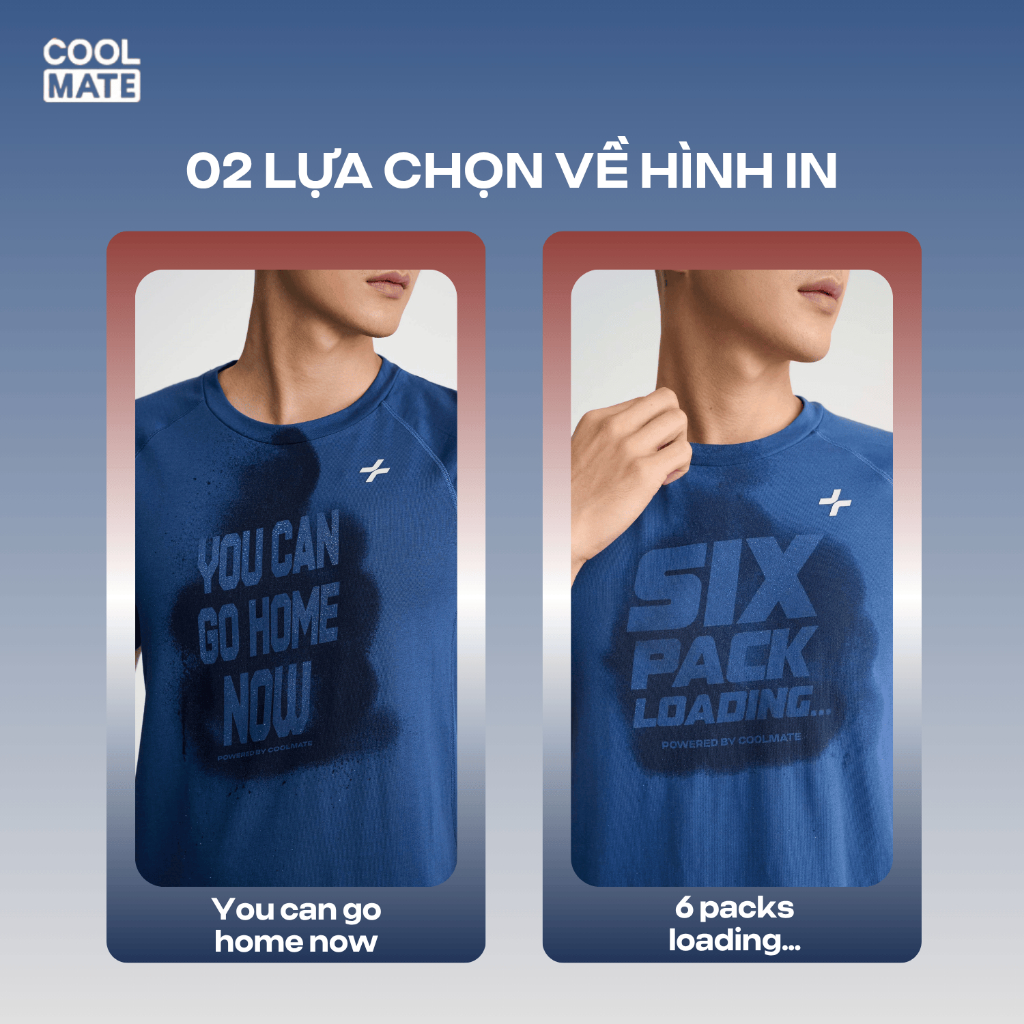 [MUA 4 GIẢM 20%]Áo thun nam cotton thể thao, tập gym training công nghệ mới hidden graphic Coolmate