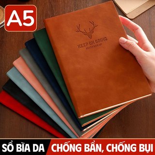 Sổ Tay Ghi Chép A5 Bìa Da PU Cao Cấp – 200 Trang Viết Êm, Mẫu Sang Trọng Làm Quà Tặng Ý Nghĩa