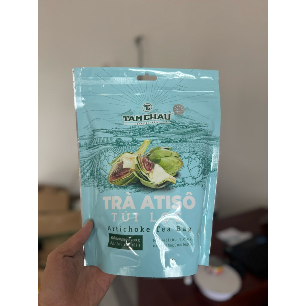 [Tâm Châu] Trà Atiso Phổ Thông 200g (100 Túi) – Thanh Nhiệt, Giải Độc, Dễ Dàng Pha Uống,KTF