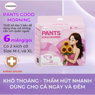 (MUA 1 TẶNG 1) Băng Vệ Sinh Dạng Quần VIMOON - PANTS GOOD MORNING Loại Mở Dán Velcro, thấm hút tốt, thoáng khí
