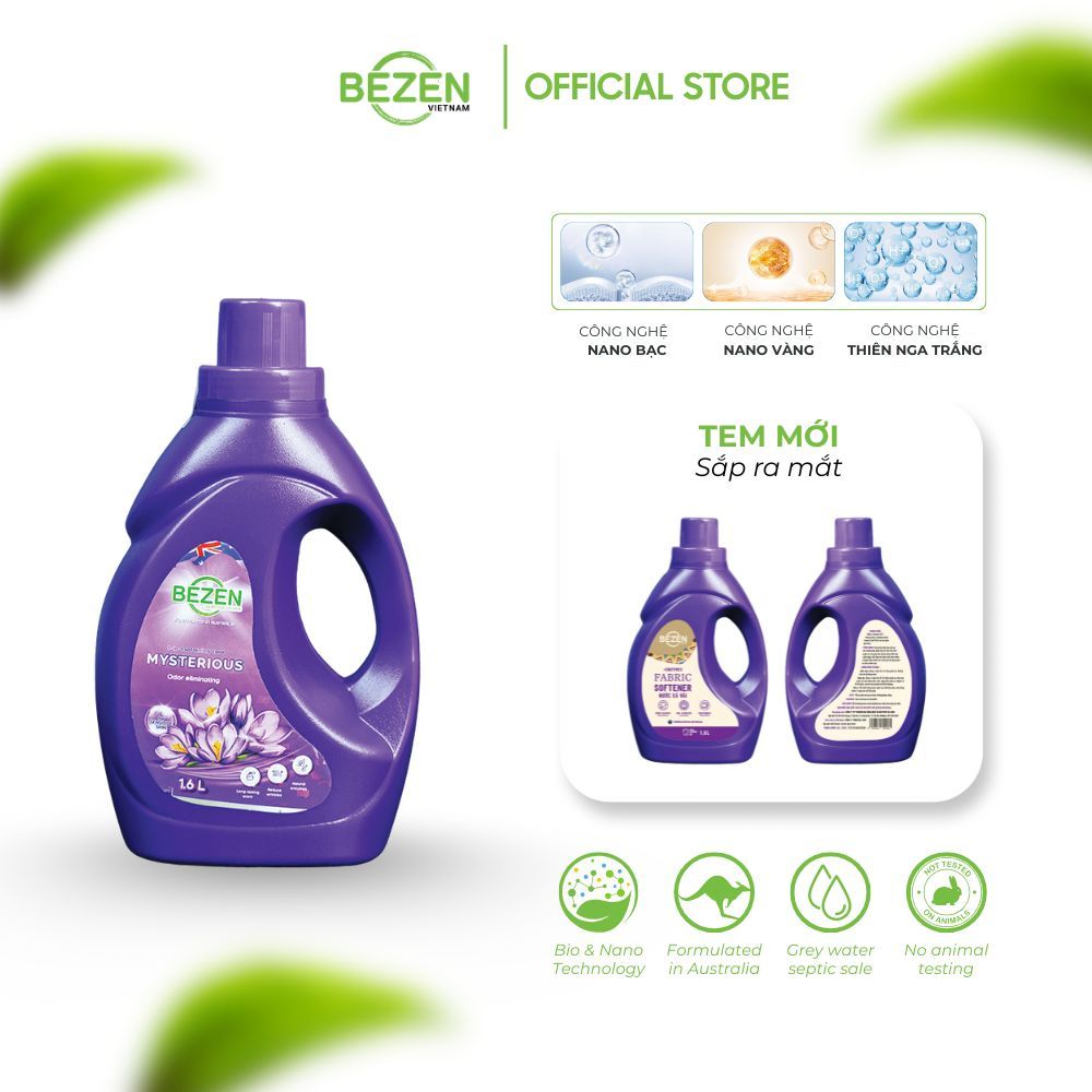 Xả Vải BEZEN 1.6kg Mềm vải – Kháng khuẩn – Lưu hương bền lâu