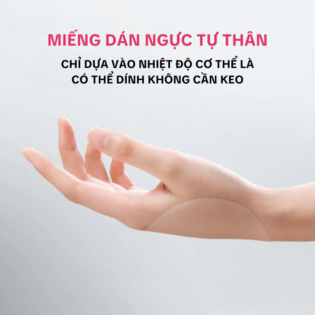 Miếng Dán Ngực Silicone ADORE Nhiệt Tự Thân Không Keo Mỏng Nhẹ Tàng Hình - Adore Global