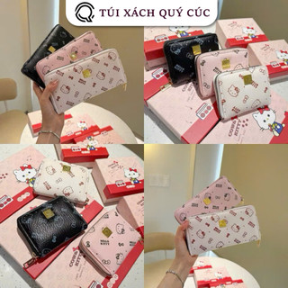 ( Có Hộp Deal Mở Bán ) Ví Ngăn size12 Ví Dài size18 Hello Kitty thời trang hàn quốc dễ thương cho mẹ và bé nhiều ngăn