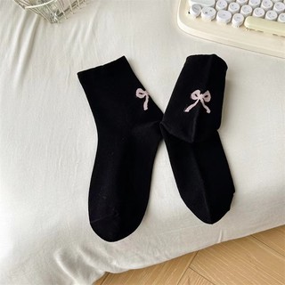 Tất Vớ Cao Cổ Nữ Chất Liệu Cotton Co Giãn Thoáng Khí Thấm Mồ Hôi Phối Ren Thanh Lịch Và Nữ Tính