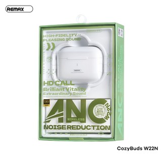 Tai nghe Bluetooth TWS Remax Cozybuds W22N Phiên bản V5.4, Chống ồn ANC, Pin dùng 5H (Trắng) - Hàng Chính Hãng