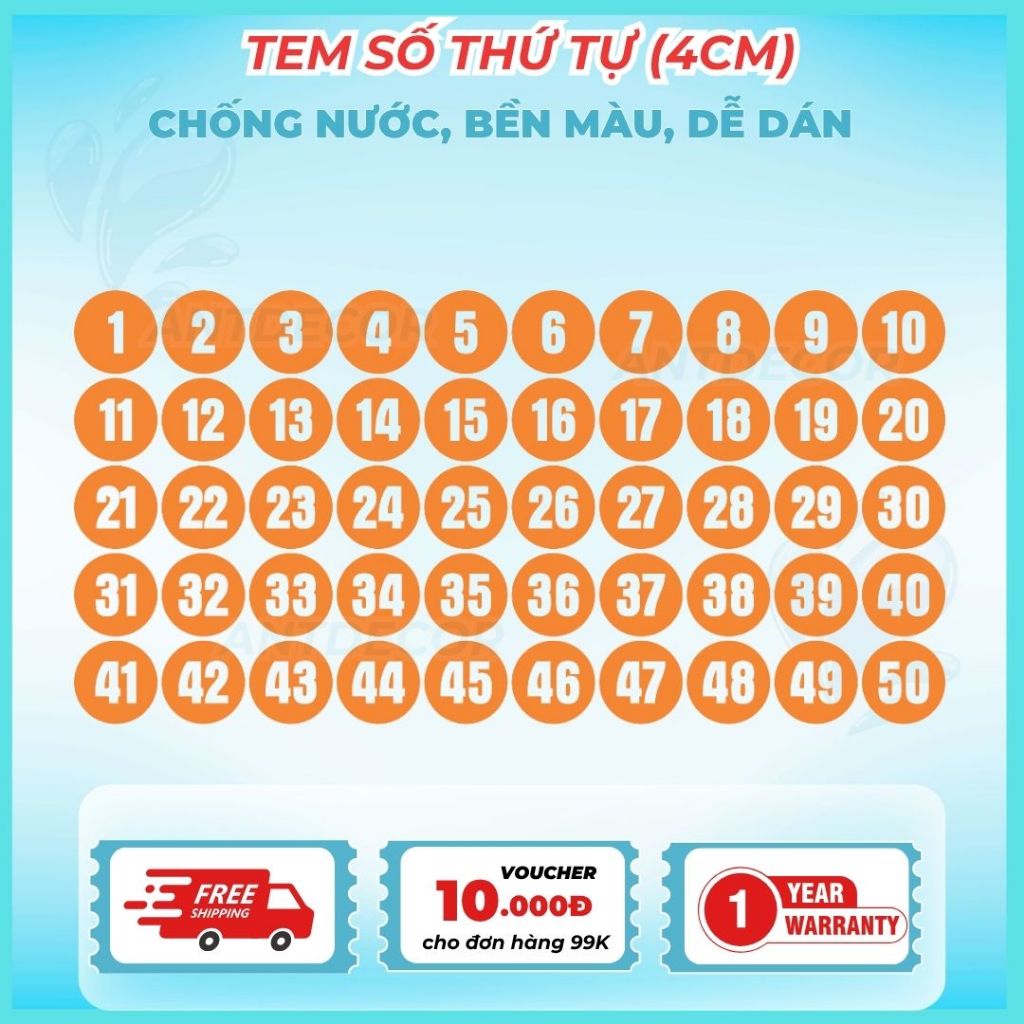 Tem Dán (4cm) Số Từ 1 đến 200 – Giải Pháp Đánh Số Nhanh Chóng và Hiệu Quả