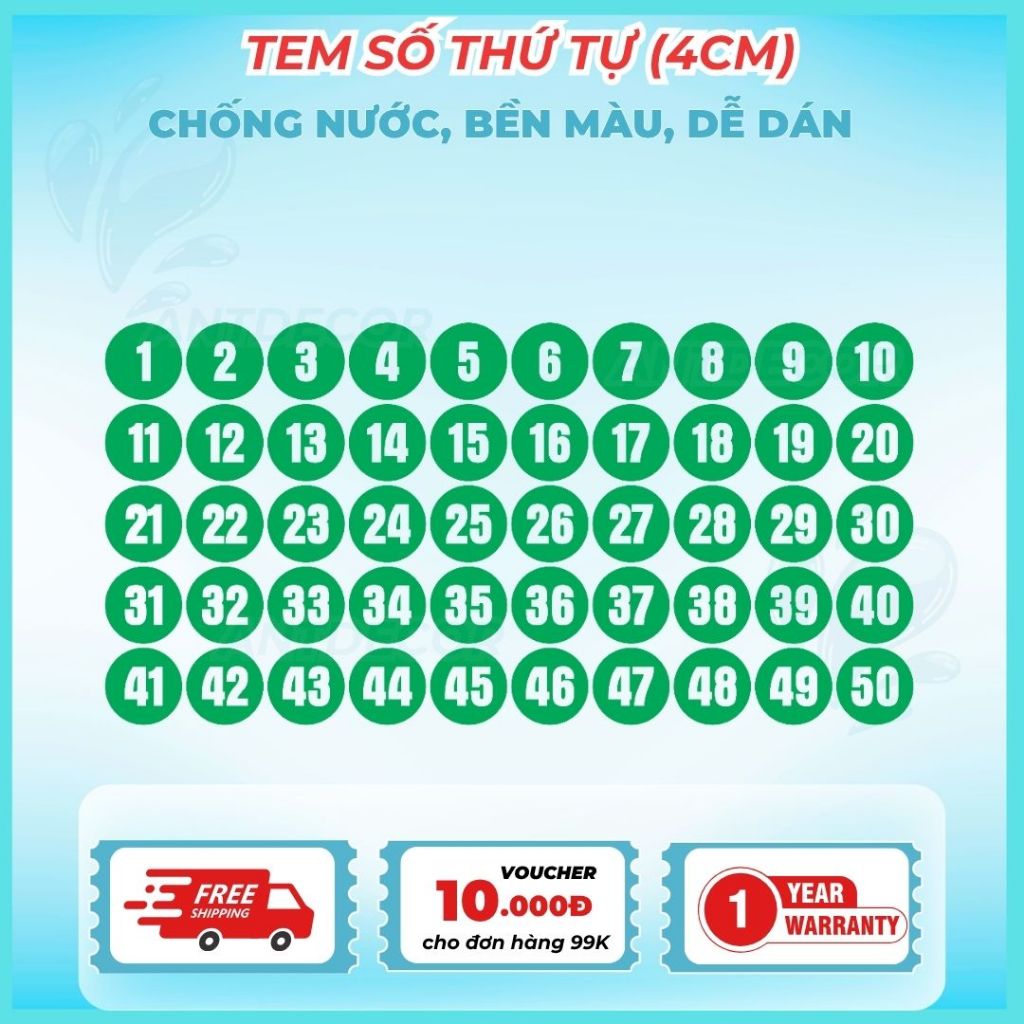 Tem Dán (4cm) Số Từ 1 đến 200 – Giải Pháp Đánh Số Nhanh Chóng và Hiệu Quả