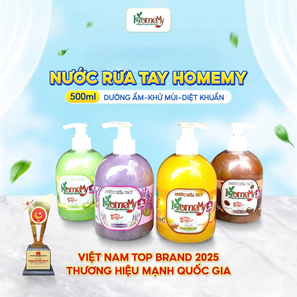 Nước Rửa Tay HomeMy chai 500ml, Êm Dịu Da Tay, khửi mùi tanh nhiều hương lựa chọn
