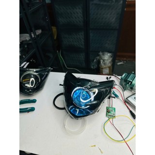[Ex135 5so] Pha Đèn 2 Tầng EXCITER 135 5 SỐ Kèm Bi 3.0 Đổi Màu Qua App Điện Thoại. Bảo hành 1 năm