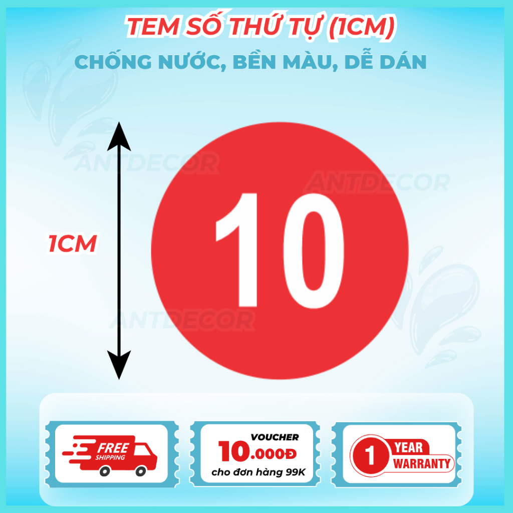 Decal Dán (1cm) Số Từ 1 đến 600 – Giải Pháp Đánh Số Siêu Tiện Lợi, Tiết Kiệm Thời Gian