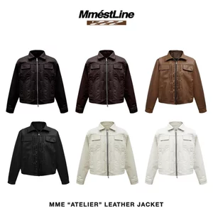 Áo khoác da MMESTLINE "ATELIER LEATHER" vải dày form Boxy