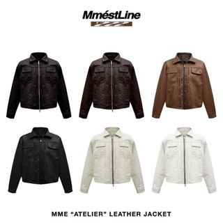 Áo khoác da MMESTLINE "ATELIER LEATHER" vải dày form Boxy