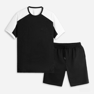 Sét đồ đùi thể thao Unisex nam nữ phối sọc tay - mặc nhà, đi chơi, in nhiều hình phong cách MRO K1