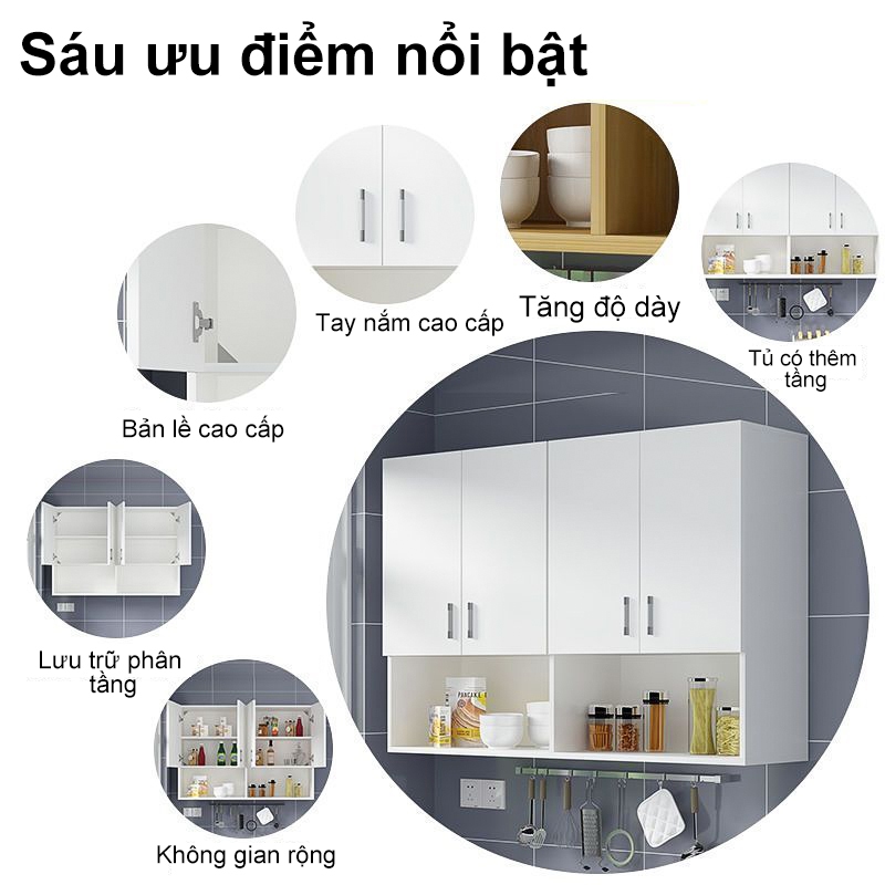 Sunny cao cấp ủ bếp treo tường gỗ nhập khẩu đa năng ủ bếp treo tường mini Dễ lau chùi, không bị mốc
