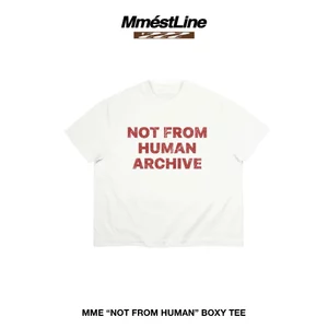 Áo thun MMESTLINE "NOT FROM HUMAN" form Boxy vải Premium Cotton