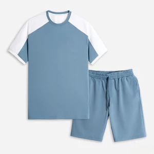 Sét đồ đùi thể thao Unisex nam nữ phối sọc tay - mặc nhà, đi chơi, in nhiều hình phong cách MRO K1