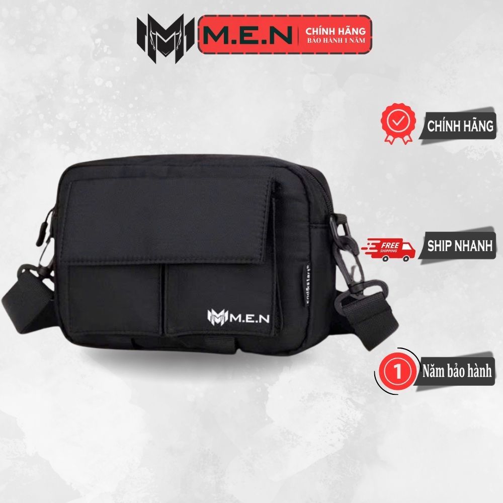 {HCM} Túi đeo chéo nam trơn Men đen ngầu coolbag kiểu dáng đi chơi phượt 5 ngăn