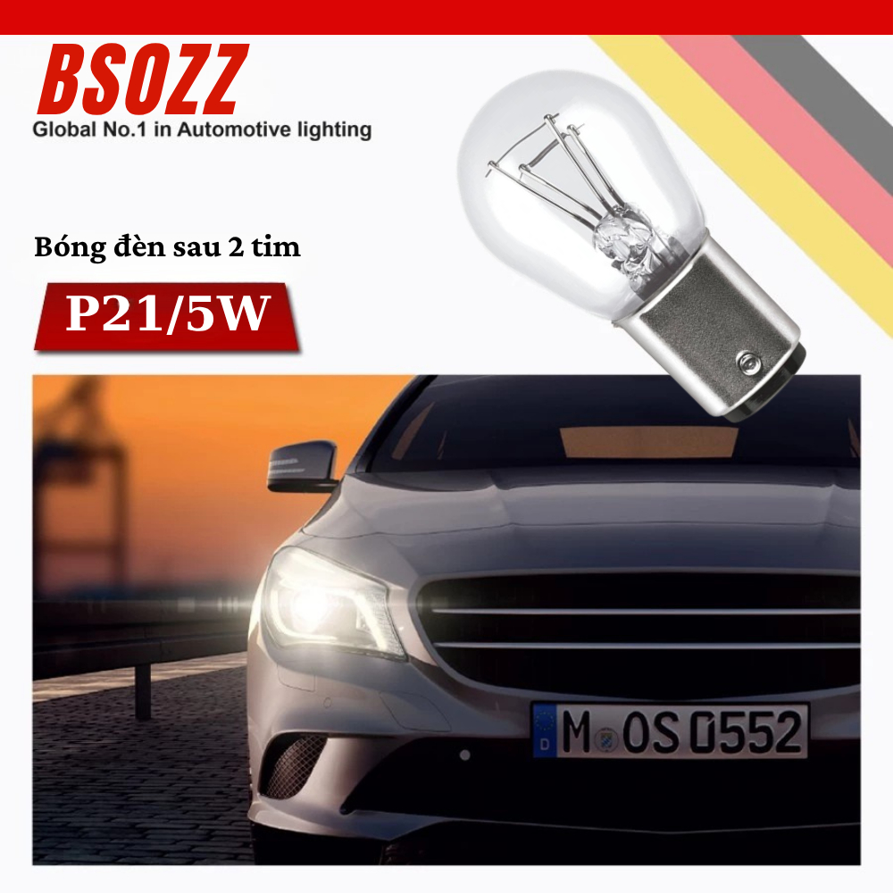 Bóng Đèn Hậu/ Đèn Phanh 2 Tóc S25/ BAY15D/ (P21/5W)- 1157- Cho Ô Tô/ Xe Máy BSOZZ Made In Thailand