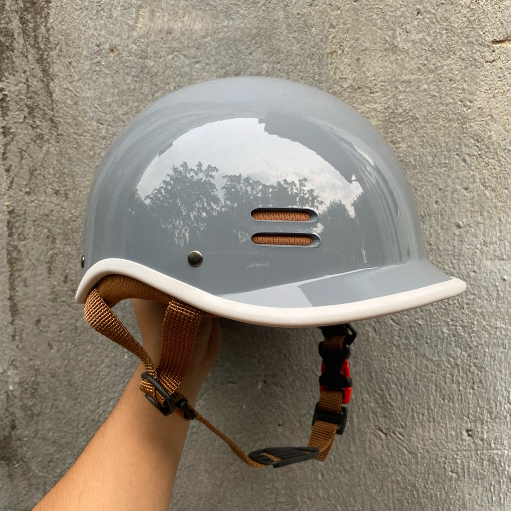 [ MÀU XÁM XI MĂNG] Nón bảo hiểm Cá Heo nam nữ cao cấp đa sắc màu để lựa chọn, mũ cute