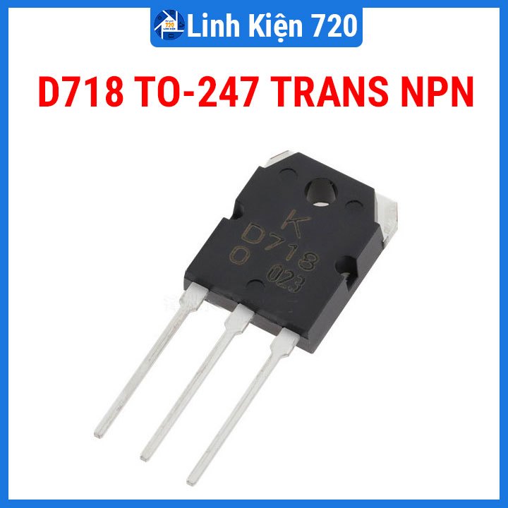 Transistor D718, linh kiện điện tử IC D718 TO-247 TRANS NPN 8A 120V ...