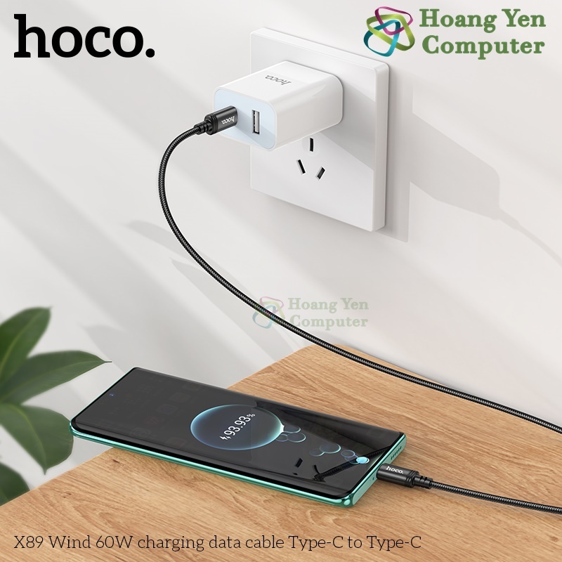 Cáp Sạc Nhanh Hoco X89 Dây Bện Chống Đứt 1M Nhiều Phân Loại - BH 6 Tháng - Hoàng Yến Computer
