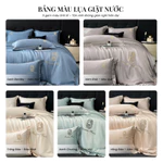 Combo Chăn Ga Gối 4 Món Lụa Giặt Nước HOME LEJU Cao Cấp Mùa Hè Mát Lạnh Bộ Bốn Món Drap Bọc Nệm Bo Chun — ảnh 8