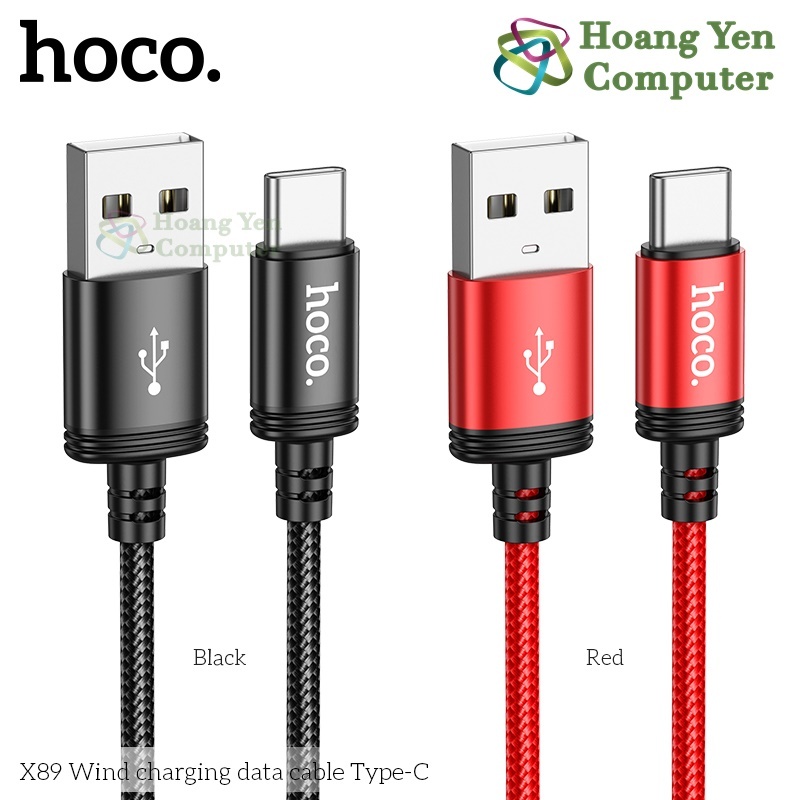 Cáp Sạc Nhanh Hoco X89 Dây Bện Chống Đứt 1M Nhiều Phân Loại - BH 6 Tháng - Hoàng Yến Computer