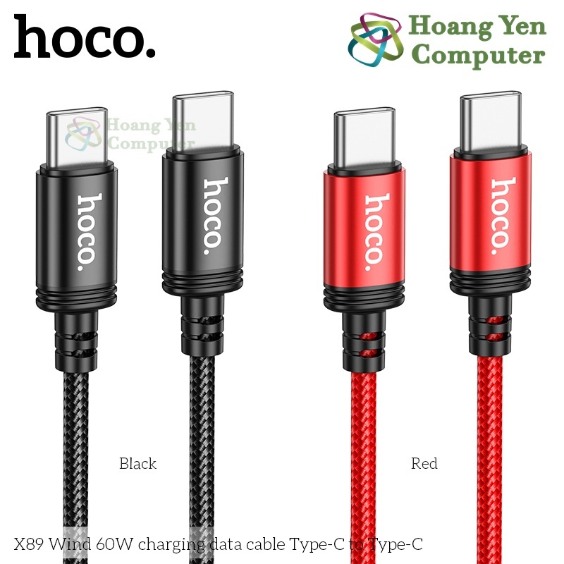 Cáp Sạc Nhanh Hoco X89 Dây Bện Chống Đứt 1M Nhiều Phân Loại - BH 6 Tháng - Hoàng Yến Computer