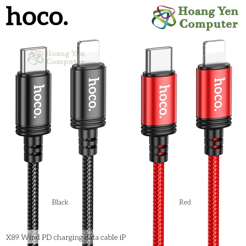 Cáp Sạc Nhanh Hoco X89 Dây Bện Chống Đứt 1M Nhiều Phân Loại - BH 6 Tháng - Hoàng Yến Computer