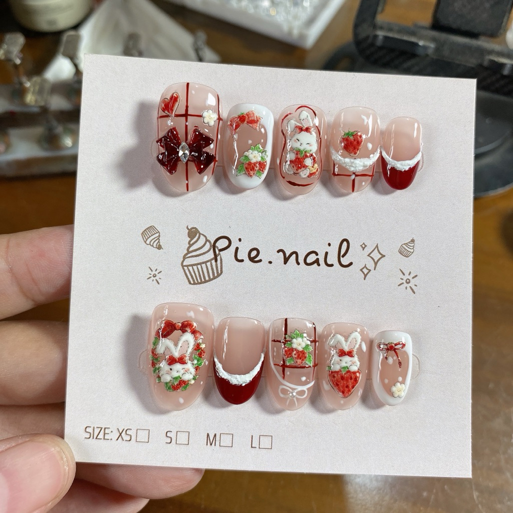 432. nailbox thỏ dâu