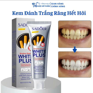 Kem đánh răng trắng sáng giành cho người hút thuốc lá, lào, răng lâu ngày ố vàng