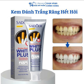 Kem đánh răng trắng sáng giành cho người hút thuốc lá, lào, răng lâu ngày ố vàng