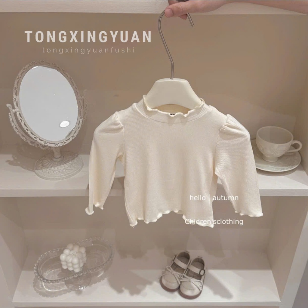 (Bon Kids) Set Yếm Hoạ Tiết Ong + Áo Giữ Nhiệt  Cho Bé Gái