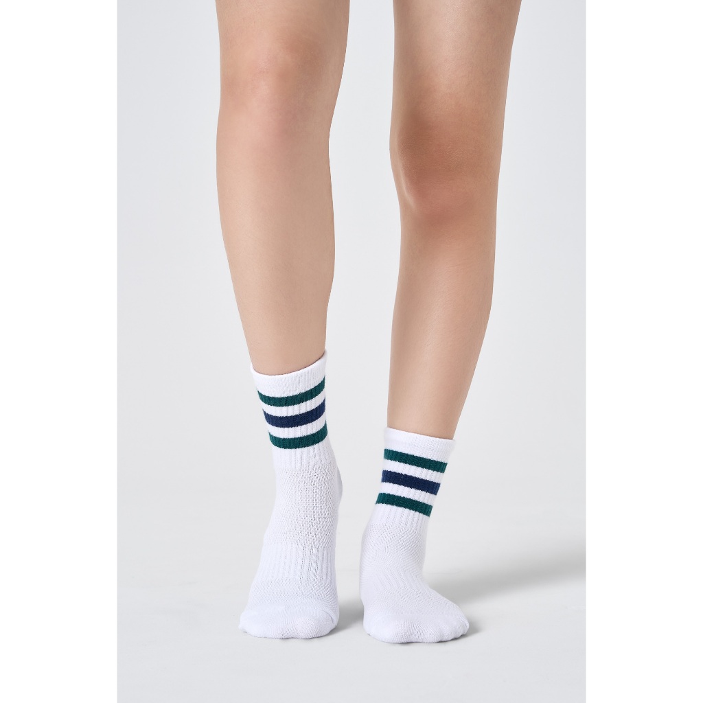 [MUA 2 GIẢM 5%]Tất Pickleball Cổ Trung Stripes Crew Coolmate