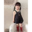 Set Yếm Chấm Bi Mix Áo Trắng Phong Cách Hàn Quốc Cho Bé Gái 6-18kg