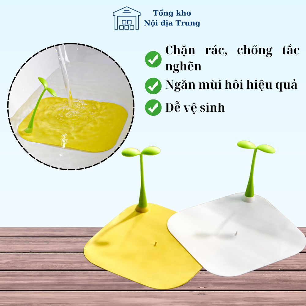 Nắp Cống Silicon Hình Cây – Chống Hôi, Chống Côn Trùng, Nhỏ Xinh Dễ Thương