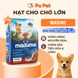 THỨC ĂN HẠT CHO CHÓ LỚN MAXIME VỊ BÒ GÓI 1.5KG