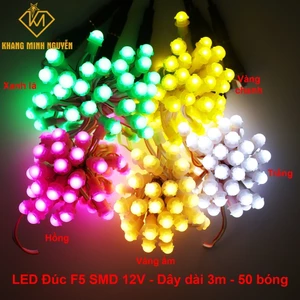 50 bóng led đúc F5 - chống nước, đèn quấn cây, đèn trang trí sân vườn, đèn Lễ - Tết