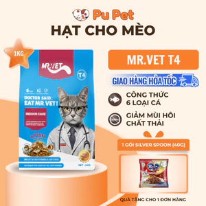 Hạt Cho Mèo Mr.Vet T4 Holistic 1kg Công Thức 6 Loại Cá Cho Mèo Mọi Lứa Tuổi