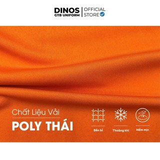 Áo Thun Thời Trang DINOS GTB Poly Thái Màu Cam Đậm Năng Động Cho Team, Nhóm Đi Chơi, Sự Kiện