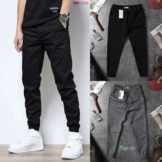 Quần Jogger Nam Nữ Trơn Basic Thun Kaki Phong Cách Thể Dục Thể Thao Năng Động Cá Tính Unisex, K1
