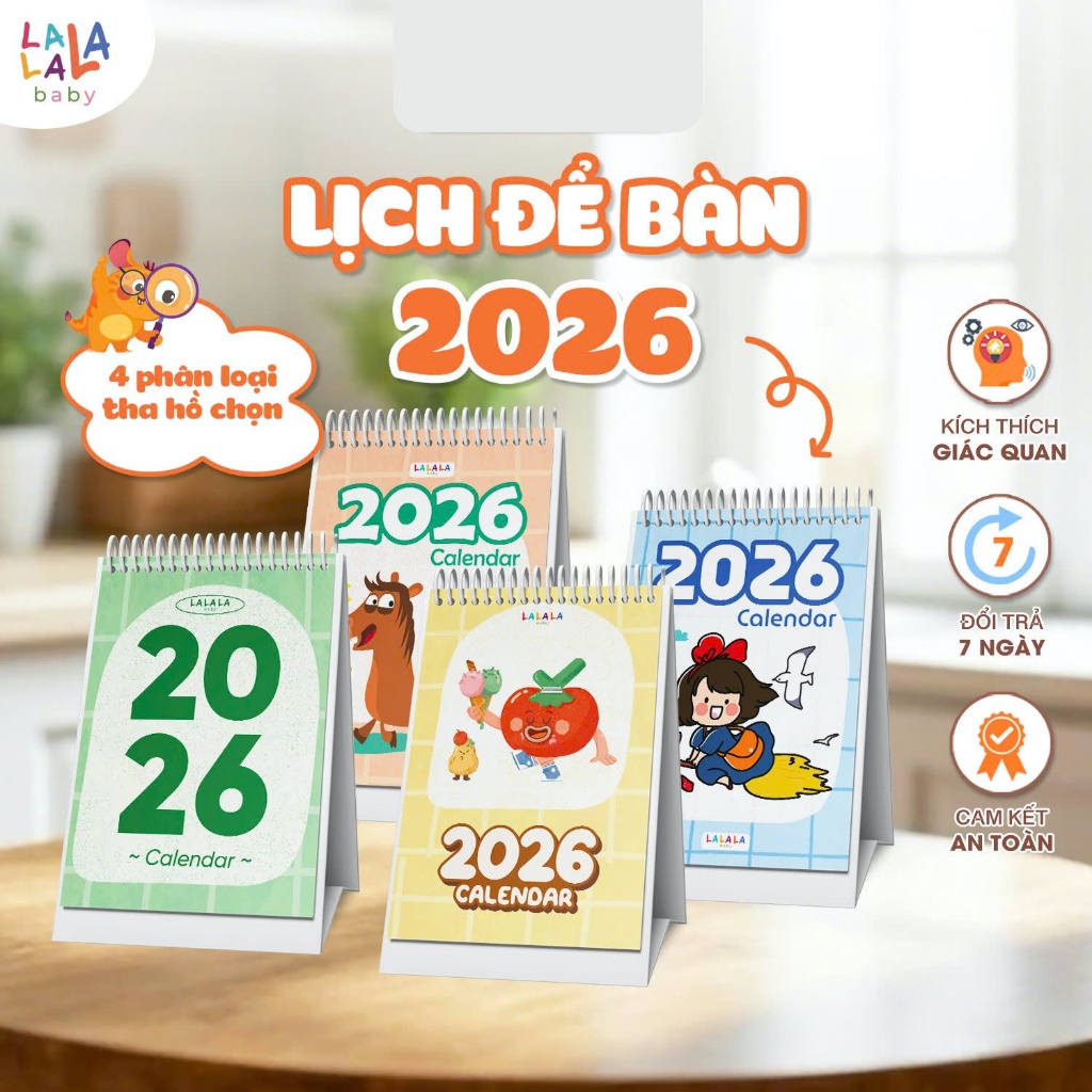 Lịch Để Bàn Mini Có Âm Lịch - kích thước nhỏ gọn …