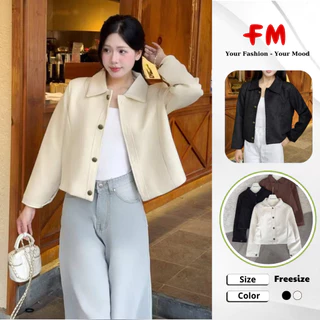 Áo Khoác Dạ Nữ FMSTYLE SHOP – 4 Cúc To Form Chuẩn, Chất Liệu Dày Dặn, Phối Đồ Dễ Dàng 25100308