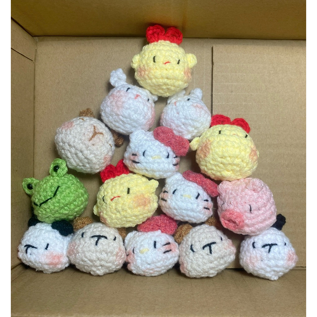 Móc khoá len mini thú tròn | Shopee Việt Nam