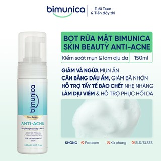Bọt Rửa Mặt Cho Da Mụn BIMUNICA GENTLE FOAMING CLEANSER FOR ACNE-PRONE SKIN 150ML