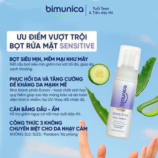 Bọt Rửa Mặt Cho Da Nhạy Cảm BIMUNICA GENTLE FOAMING CLEANSER FOR SENSITIVE SKIN 150ML